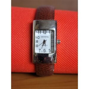 Brown Geneva Quartz  Cuff Band Watch